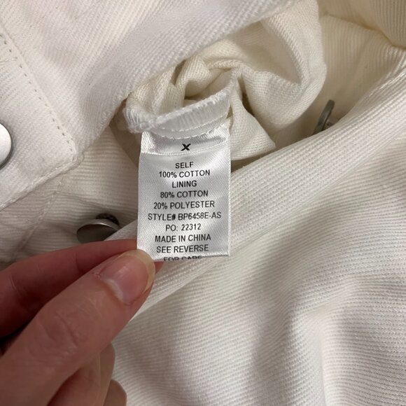 NEW Arula White Cotton Denim Short Sleeve Erica Jumpsuit Sz XL - Picture 11 of 14